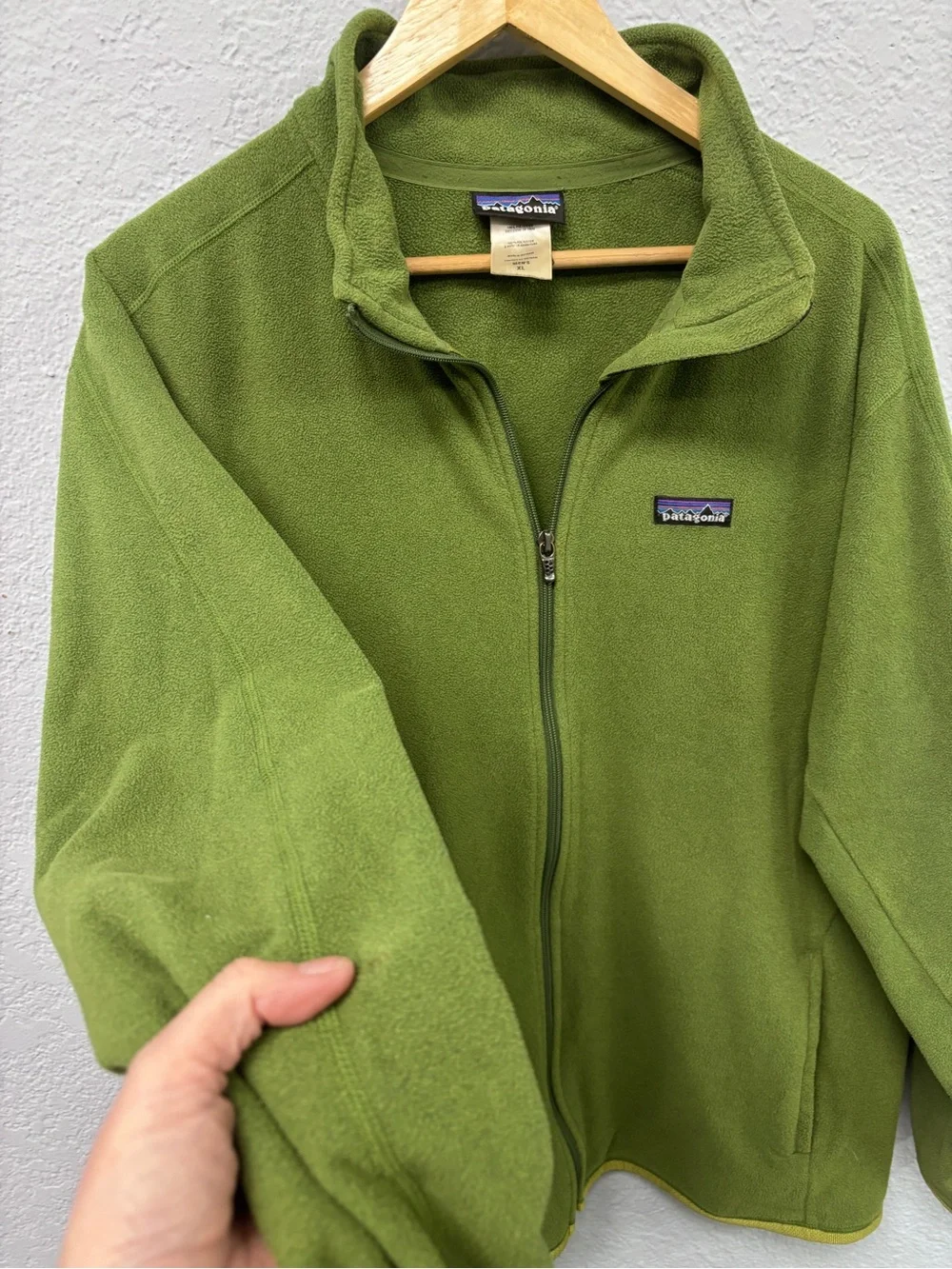 Vintage Patagonia Synchilla Full-Zip Fleece Jacket - Men’s XL - Olive Green